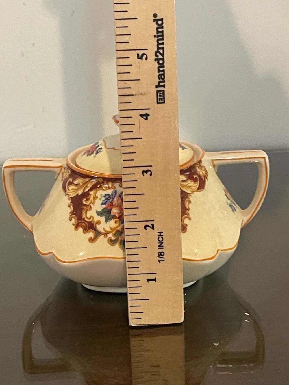 Vintage Crown Ducal Ware Floral Lidded Sugar Bowl Made in England - Picture 6 of 7